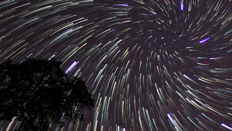 星光流星雨穿越星空特效高清视频