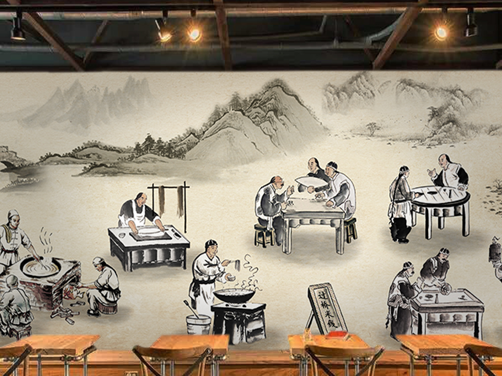 云南过桥米线背景墙图片设计素材_高清psd模板下载(290.93MB)_酒店|餐饮业装饰背景墙大全