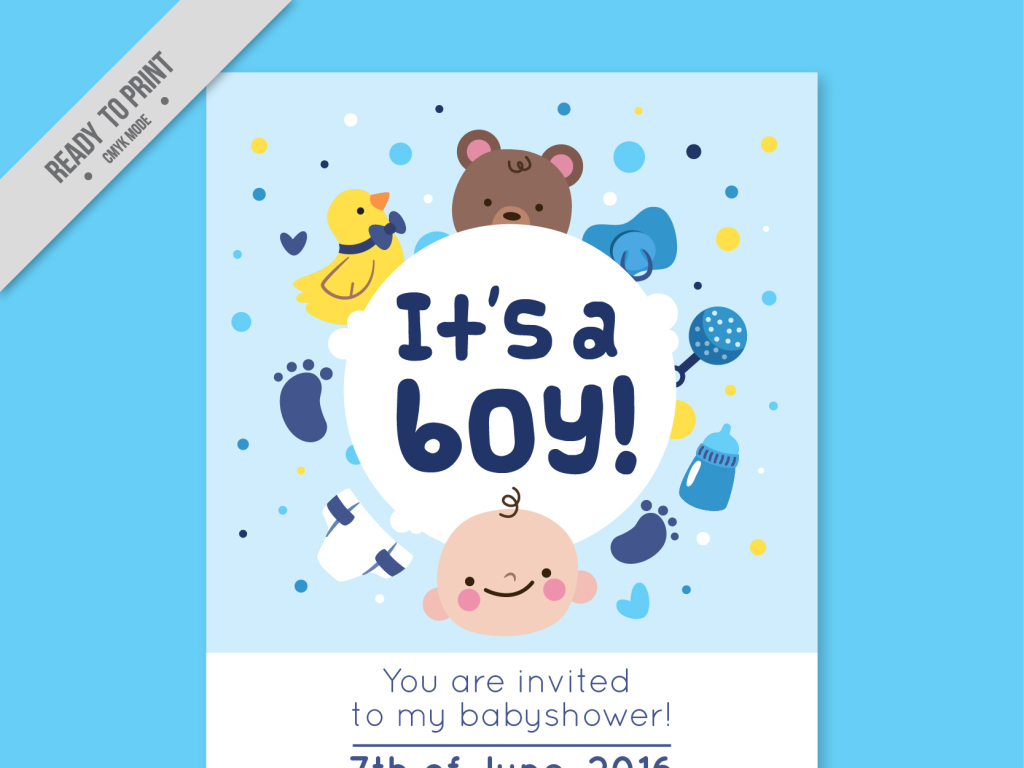 可爱宝宝生日百日宴邀请函