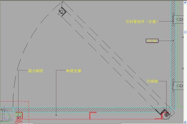 消火栓暗门剖面CAD详图(图片编号:15278926