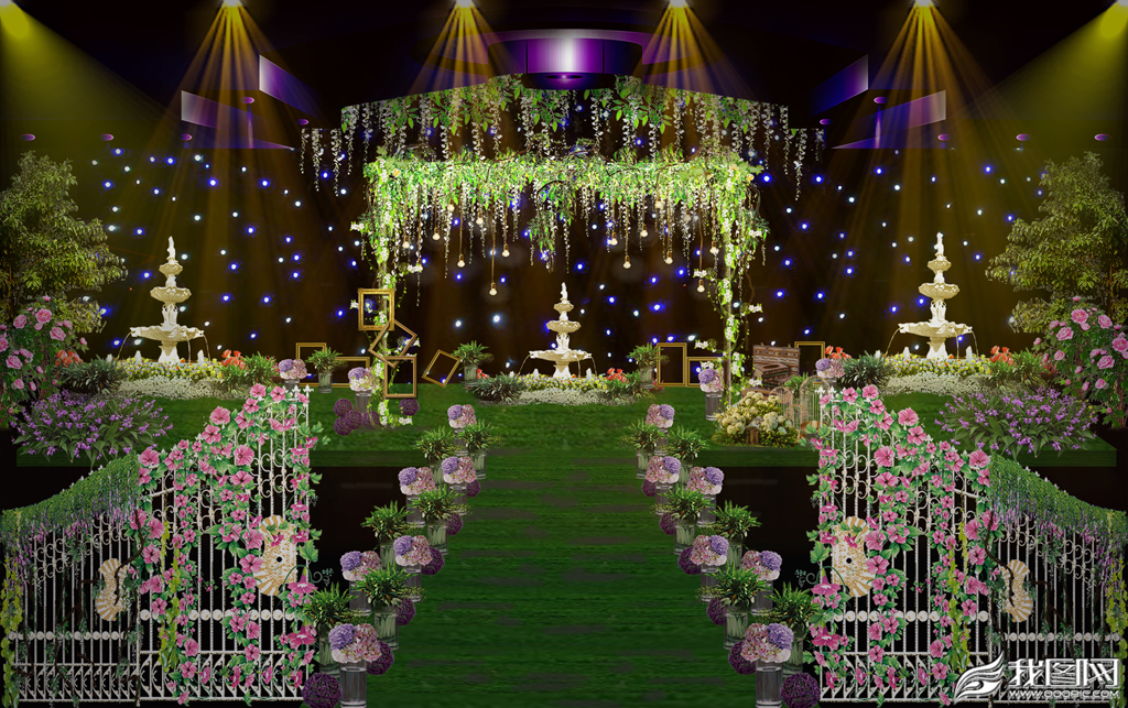 森系梦幻婚礼效果图PSD