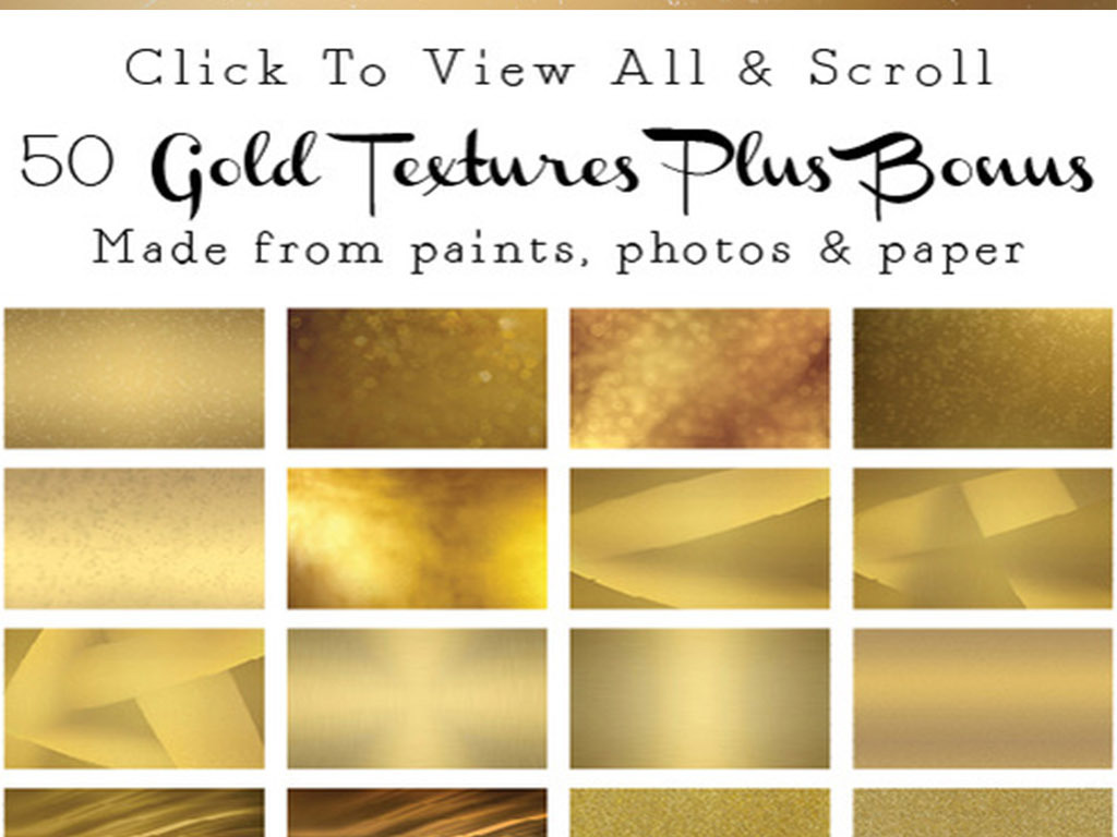 50款金发光材质奖金金色材质合集