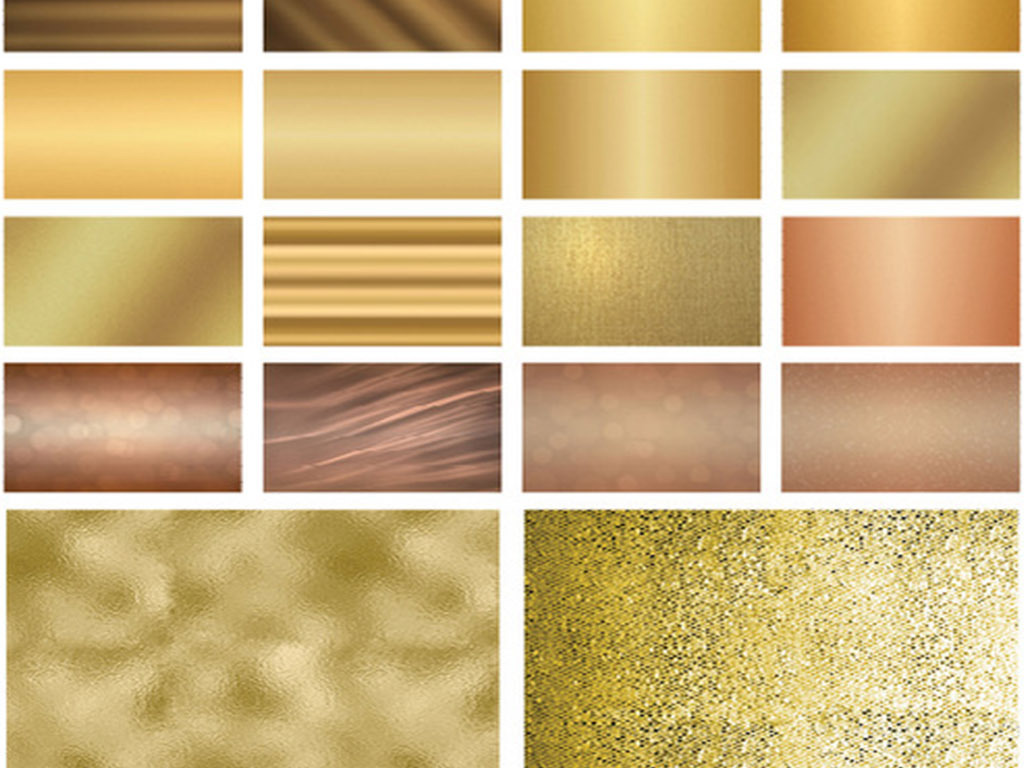 50款金发光材质奖金金色材质合集