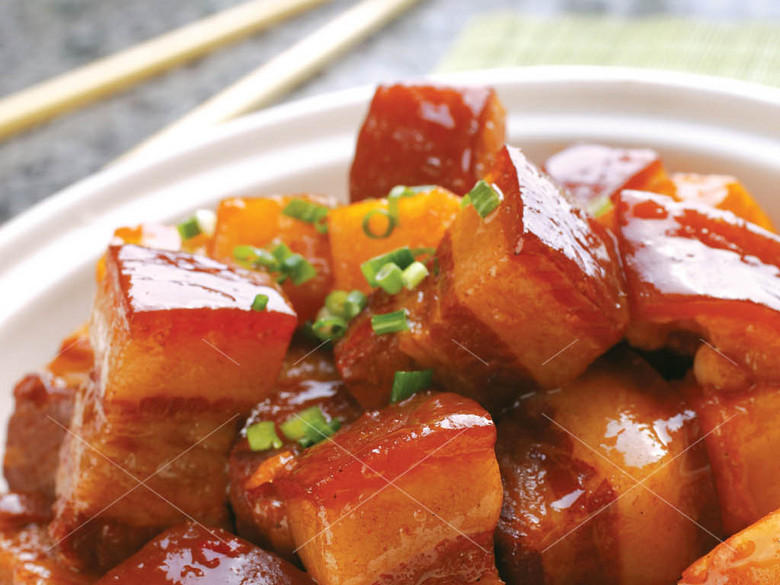 红烧肉猪肉肥肉五花腩瘦肉美食摄影(图片编号