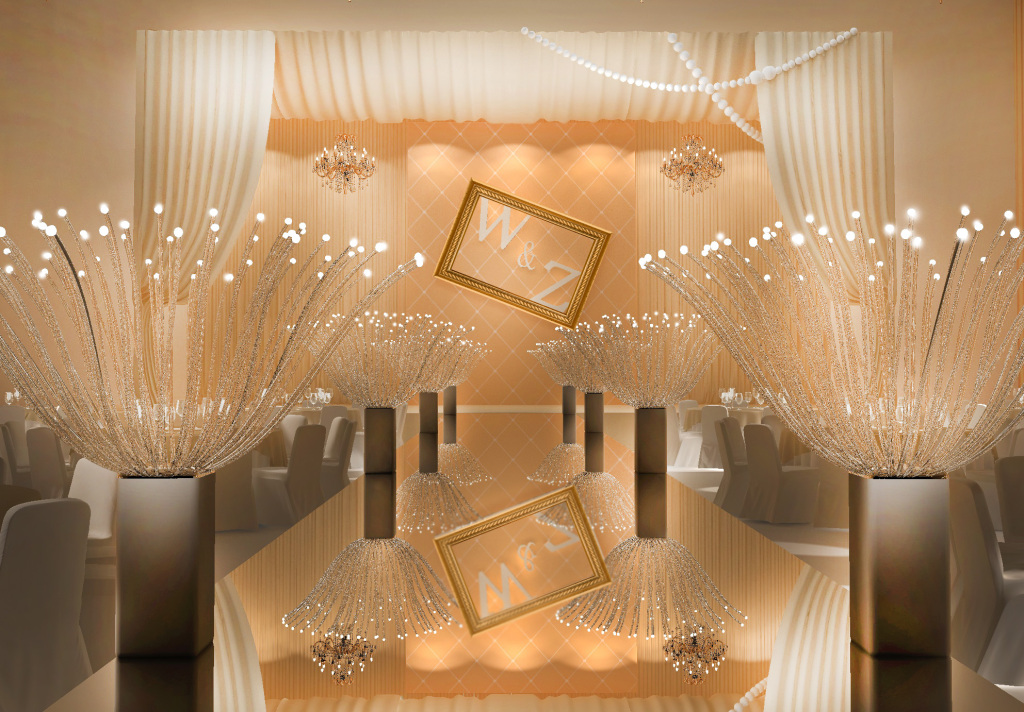 香槟色主题婚礼(源文件只含喷绘物料设计)