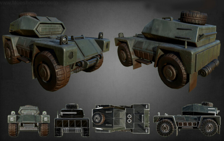 次时代军事装甲车地雷车四驱车