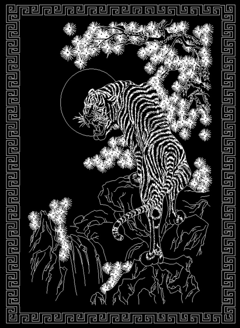 cad中国画-上山的猛虎