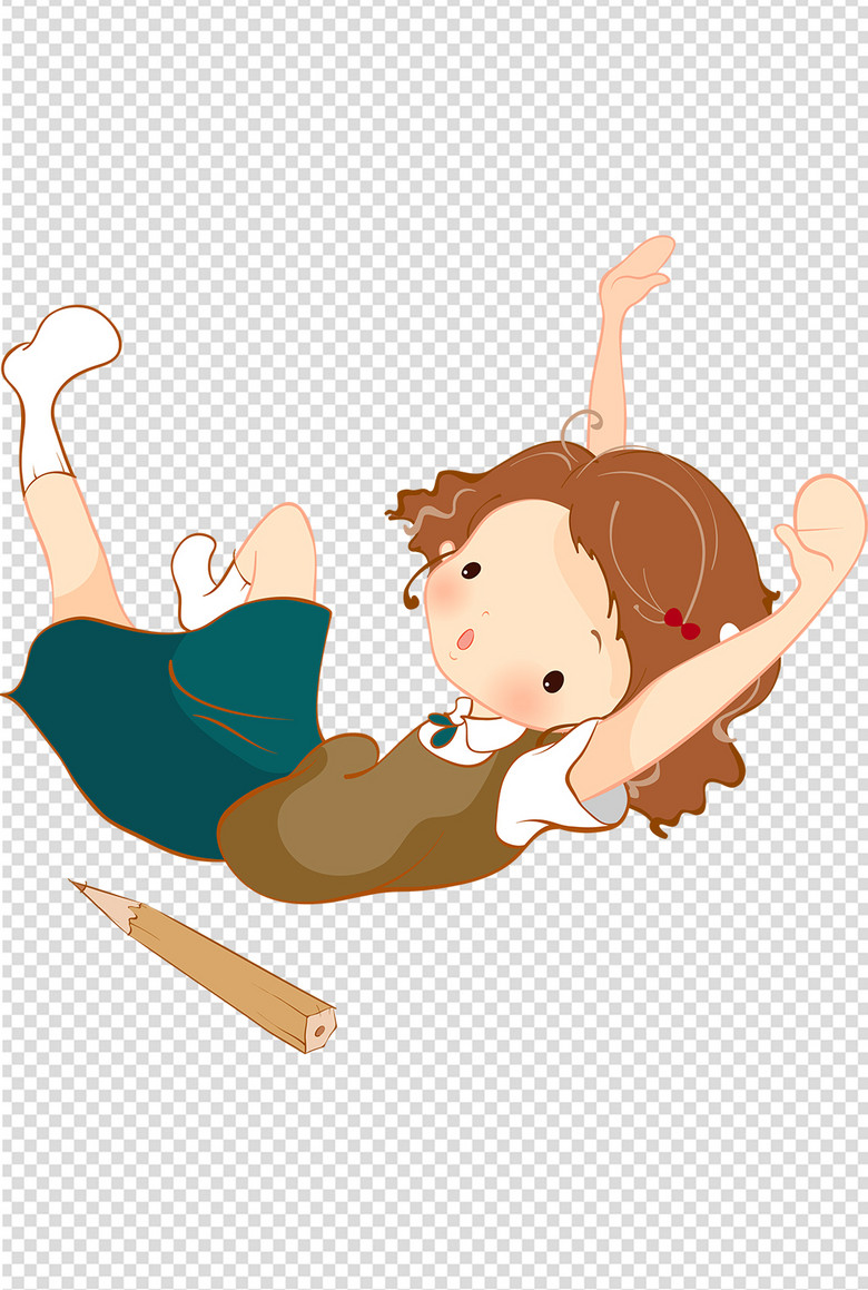 可爱小女孩掉下来