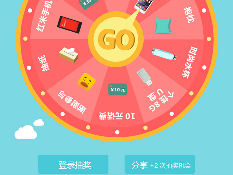 手机页面转盘抽奖品APP活动界面模板(图片编