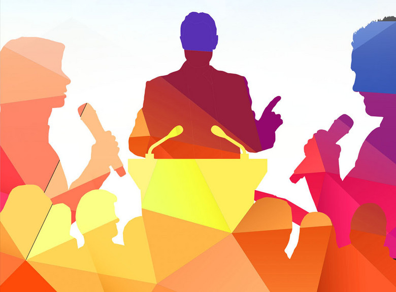 炫彩校园辩论赛活动宣传海报(图片编号:15541