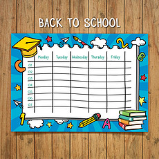 初中课程表模板_初中课程表格模板下载