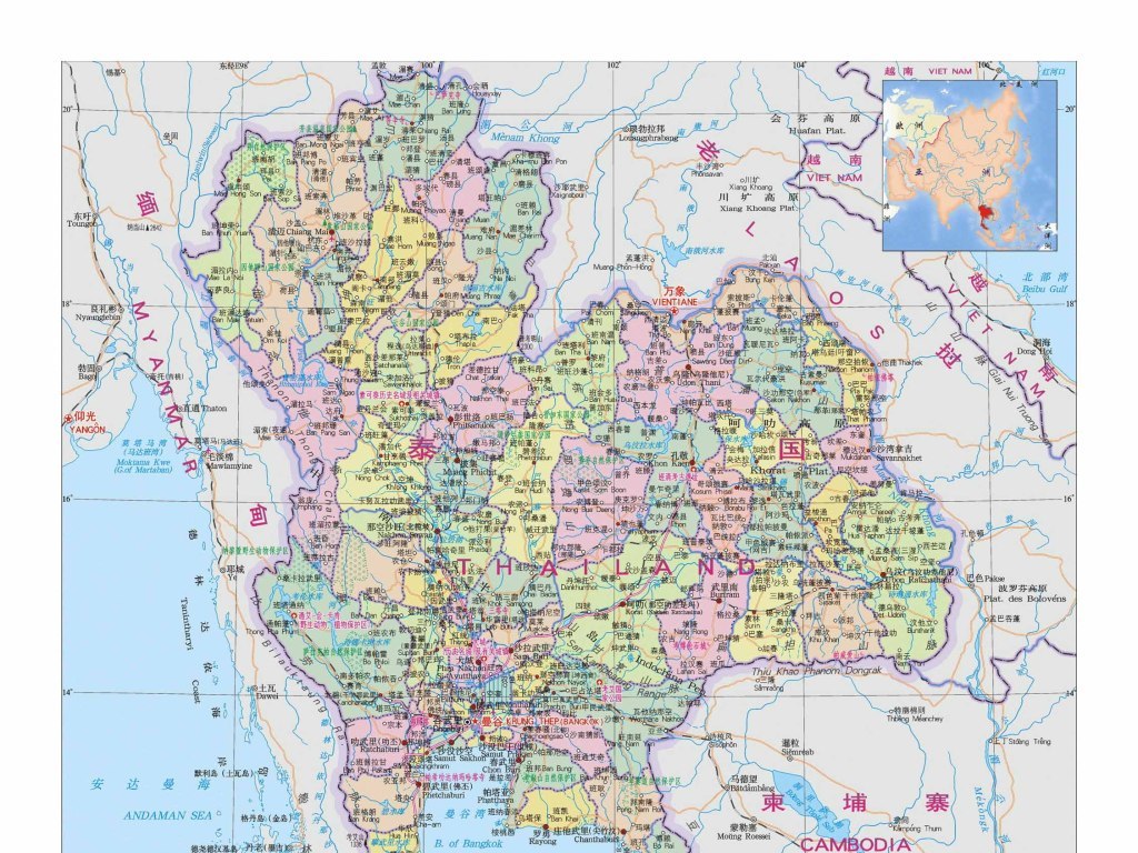泰国地图高清版