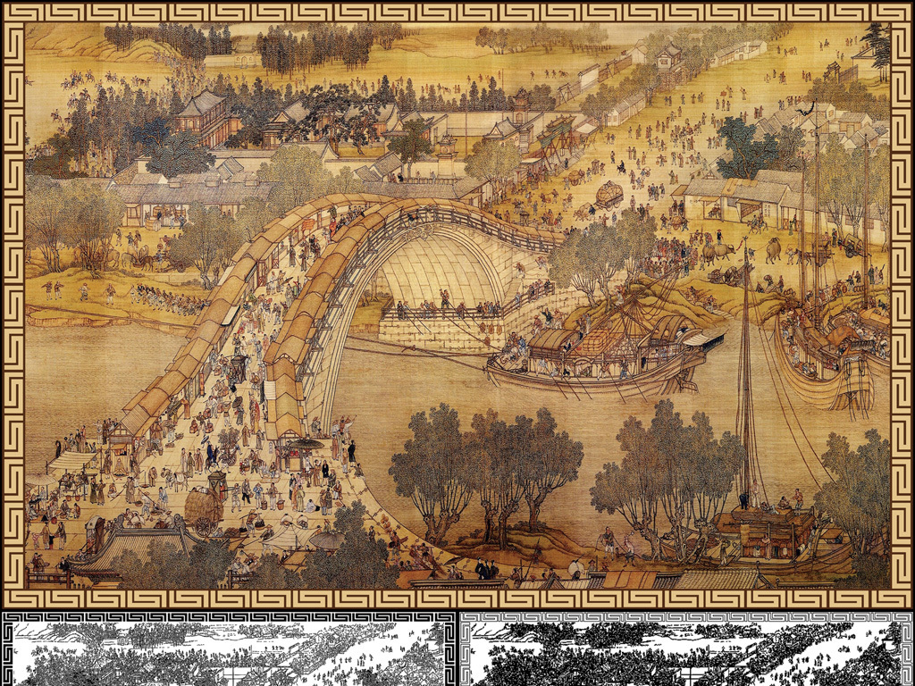 清明上河图背景墙