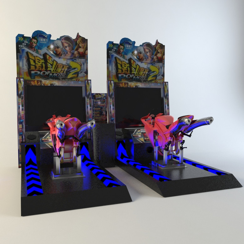 3D模型电动游戏摩托赛车游戏机(图片编号:156