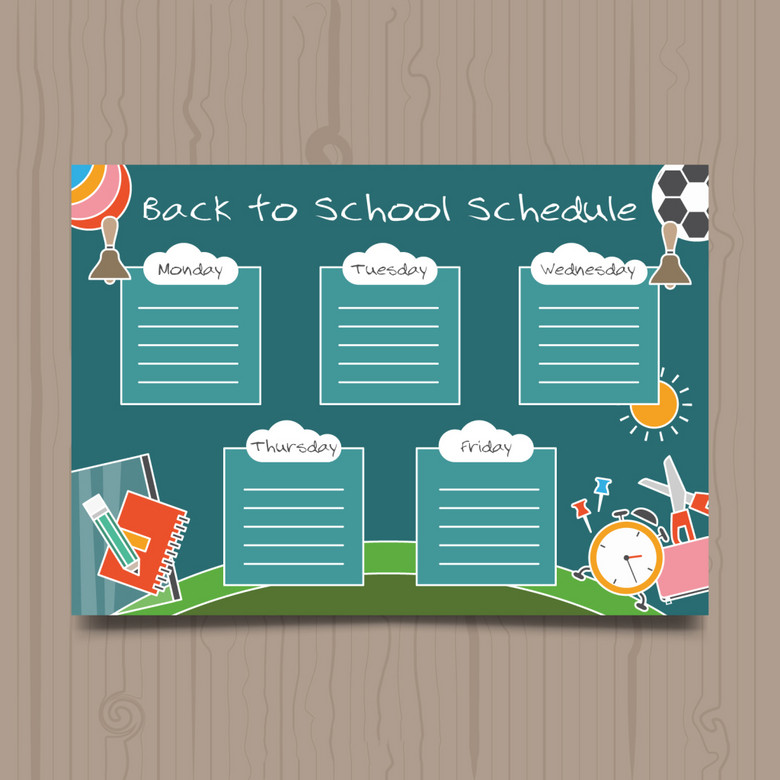 学习计划时间表学习小报(图片编号:15619460