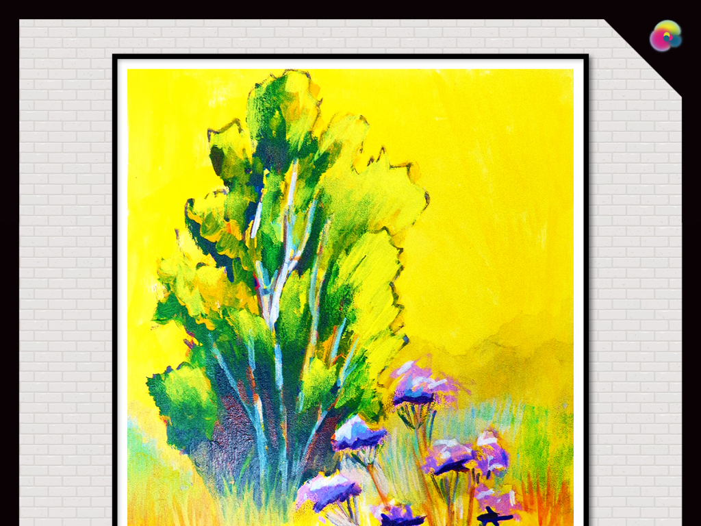 欧式乡间小路风景画油画玄关