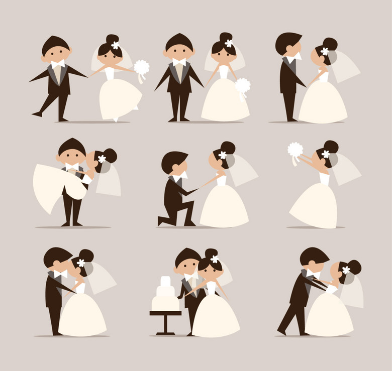 婚纱图片卡通_情侣头像卡通婚纱