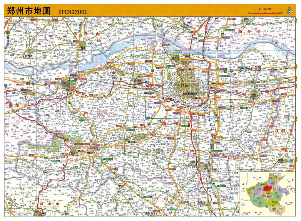 郑州市地图高清版大图图片