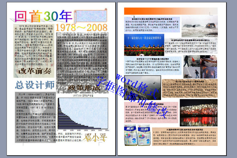 A4竖版改革开放高中政治小报(图片编号:1566