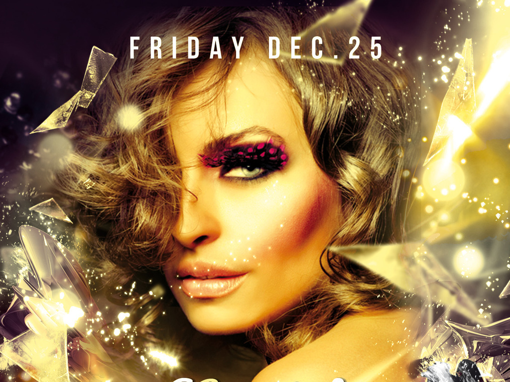 炫酷冷艳欧美女模美容美妆时尚发艺创意海报