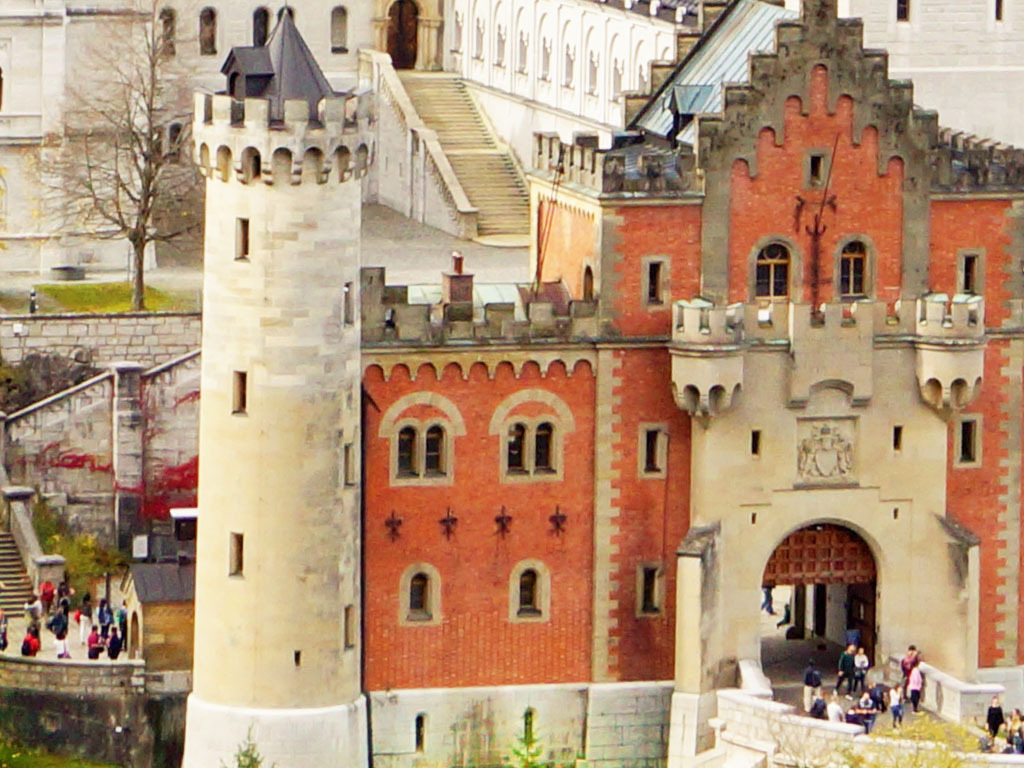 德国新天鹅堡城堡高清背景墙装饰画