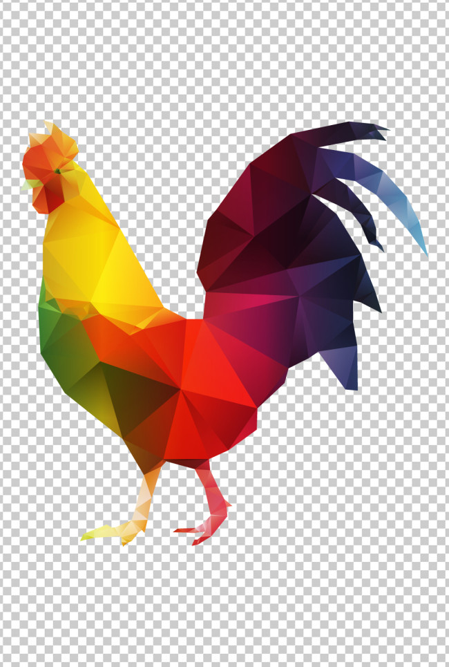 2017年鸡年卡通炫彩公鸡(图片编号:15728397