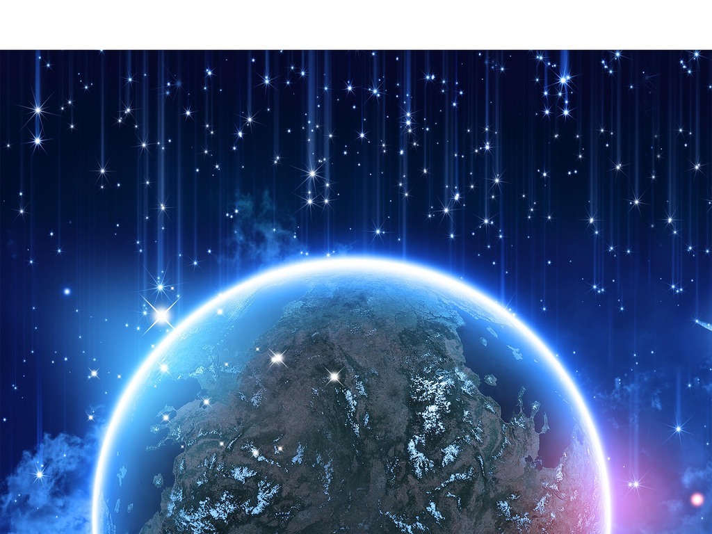 星空美景展板创意地球玄关背景墙图片