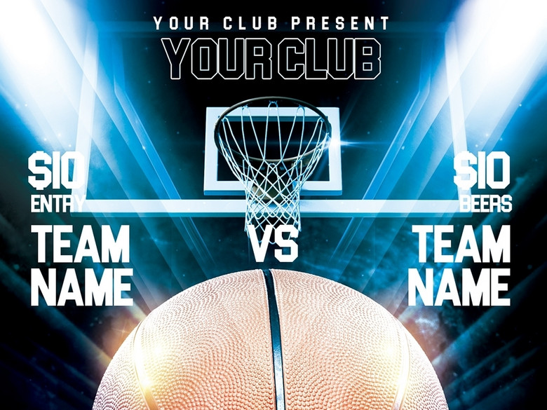 创意炫酷篮球比赛PSD宣传海报(图片编号:157