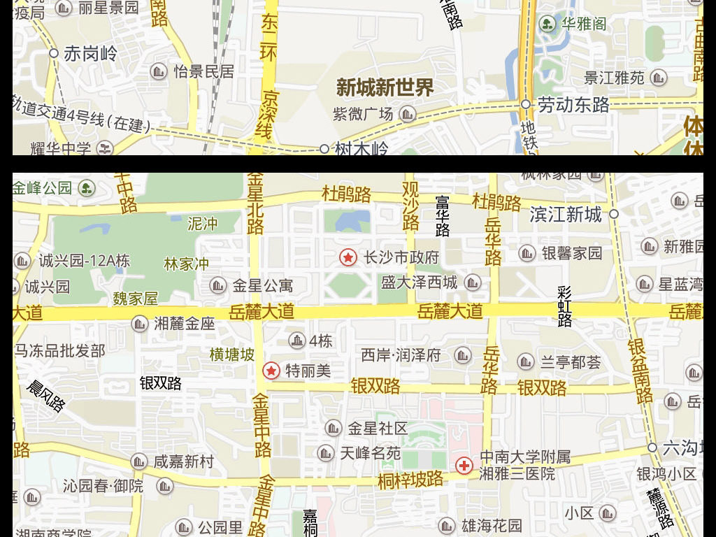 2016高清长沙市地图电子地图图片