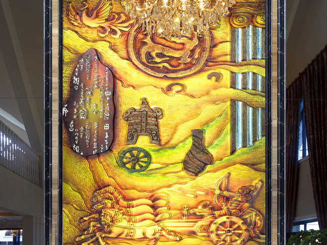 古代符文战马玄关壁画(图片编号:15762255)