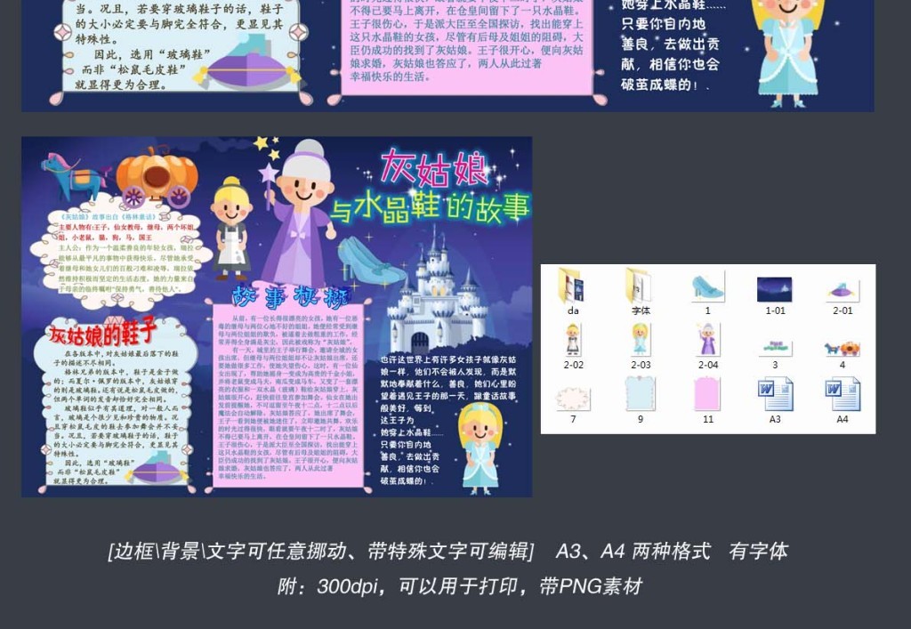 我图网提供精品流行word格林童话灰姑娘手抄报小报学习模板素材下载,作品模板源文件可以编辑替换,设计作品简介: word格林童话灰姑娘手抄报小报学习模板 位图, CMYK格式高清大图,使用软件为 Photoshop CS4(.psd)
