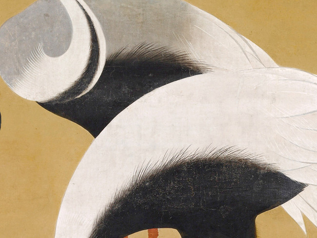 浮世绘四曲屏风仙鹤装饰画(图片编号:1577664