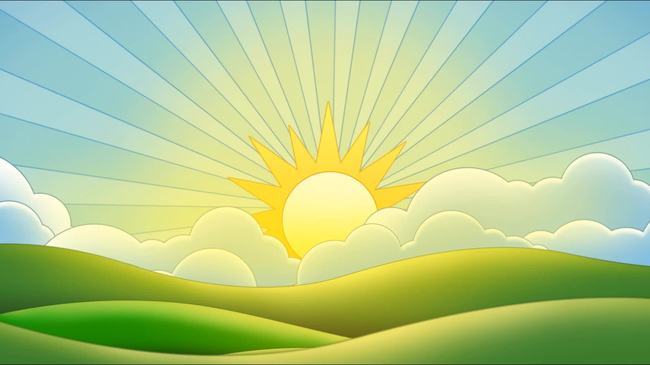 太阳升起卡通形象卡通太阳(图片编号:1577804