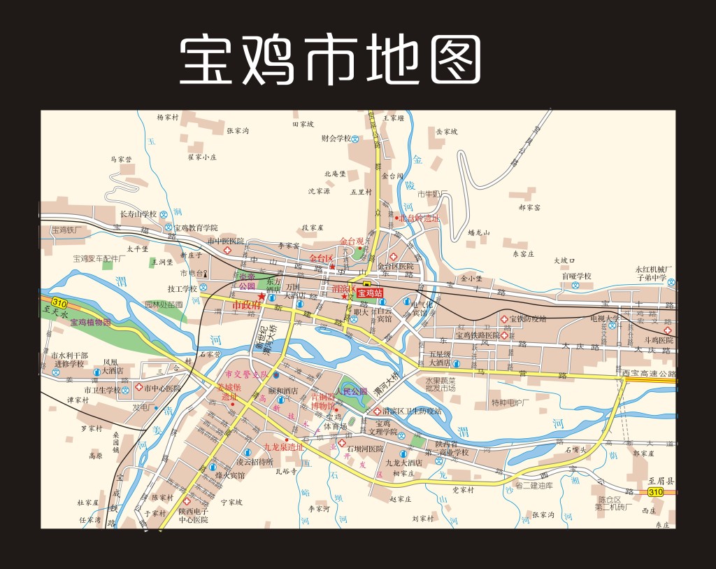 宝鸡市地图