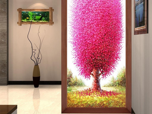 浪漫粉色爱情许愿树高清玄关(图片编号:15780