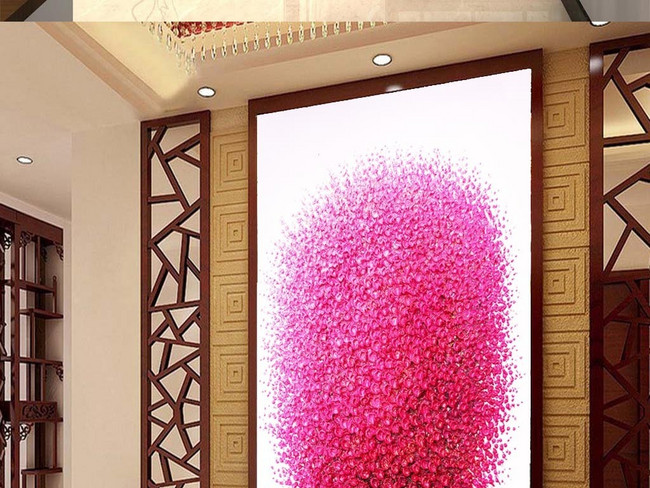 浪漫粉色爱情许愿树高清玄关(图片编号:15780