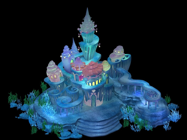 水下宫殿海底宫殿海底城堡3D模型(图片编号:1