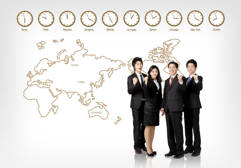 国际贸易外贸现代公司企业团队文化形象海报(