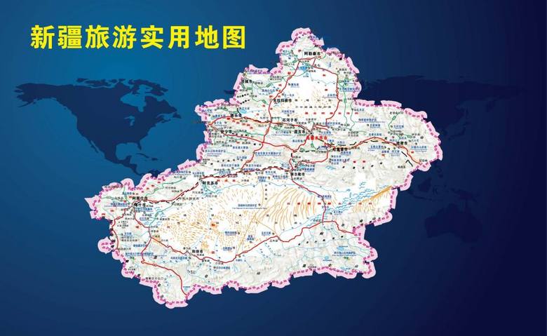 新疆旅游实用矢量地图(图片编号:15801013)_其