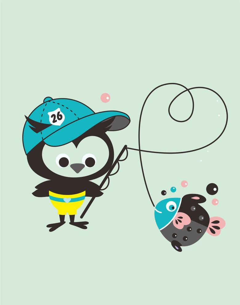 卡通动物企鹅鱼(图片编号:15818875)