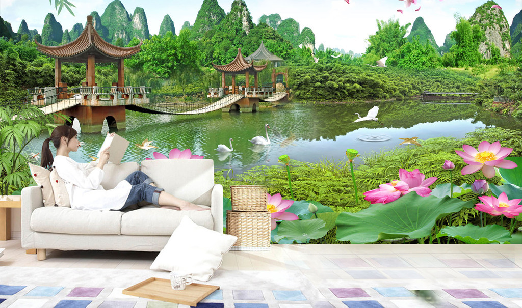 电视背景墙壁画 装修 墙纸 壁纸 墙贴 玉兰花 客厅 荷塘 工装背景墙 酒店 餐厅 宾馆 山水 电视背景 桂林山水 花鸟 江南 风景画 江南山水 电视 山水背景 桂林山水风景画 荷花 竹子 柳树 仙鹤 天鹅 凉亭 中式 洋楼 别墅 山清水秀 流水生财 风景如画 山水画 高清图片