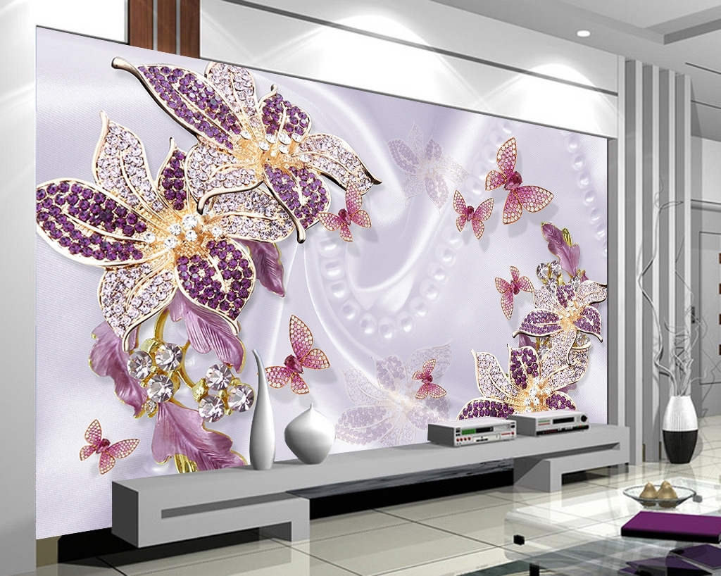 花朵 现代 简约 首饰 华丽 贵族 背景墙 壁纸 墙纸 壁画 电视背景墙 钻石 花朵背景 蕾丝背景 蝴蝶 水晶 浪漫 唯美 简约 珍珠 镶钻 钻石蝴蝶 树叶 花 欧式花卉 欧式背景 3D花卉 紫色背景 3D背景 珠宝背景 欧式奢华