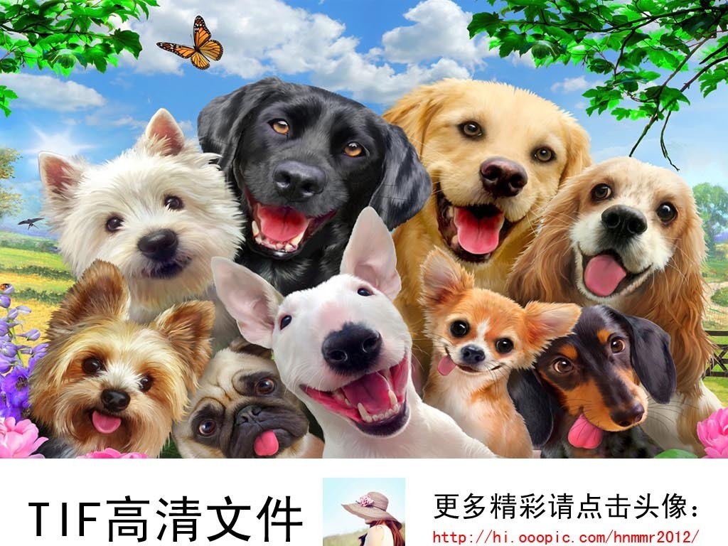 我图网提供精品流行可爱卡通草地上一群狗狗自拍像儿童房背景素材下载,作品模板源文件可以编辑替换,设计作品简介: 可爱卡通草地上一群狗狗自拍像儿童房背景 位图, RGB格式高清大图,使用软件为 Photoshop CS3(.tif不分层)