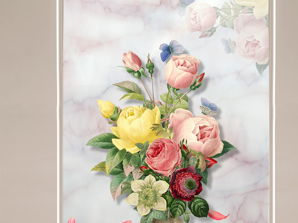 牡丹 花瓣 飘落 装饰画 挂画 壁画花瓶 玫瑰 粉玫瑰 白玫瑰 鲜艳 屏风 隔断 油画 蝴蝶 现代 海螺 大理石纹背景 欧式玄关 花卉 石纹背景 欧式石纹 玄关背景 欧式大理石 花瓶玄关 欧式花卉 欧式花瓶 欧式背景