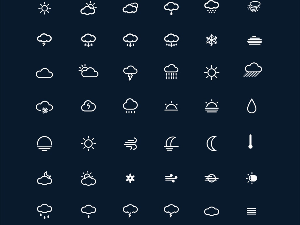 简约天气icon图标大全下载