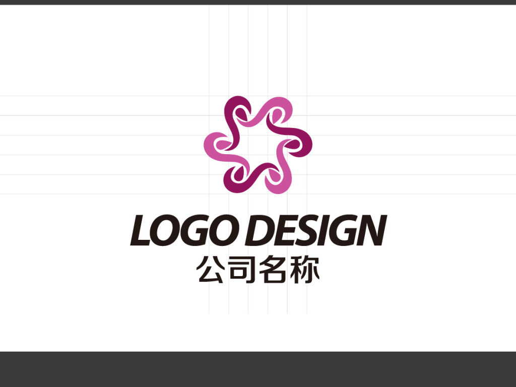 公司六边形LOGO标志设计