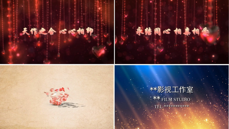 婚礼片尾premierecs5通用模板