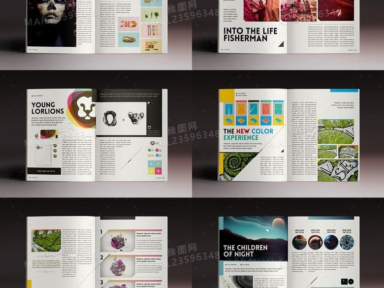 2017时尚现代简约杂志设计企业内刊模板(图片