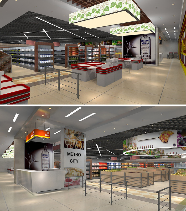 3d超市服务台模型+渲染(图片编号:15855380)