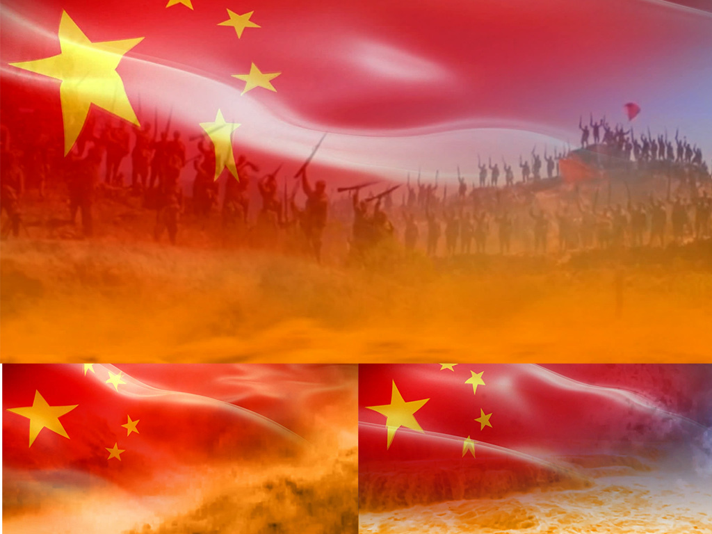 黄河大合唱保卫黄河伴奏LED背景视频素材